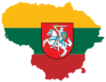 Lithuania Map Flag With Coat Of Arms